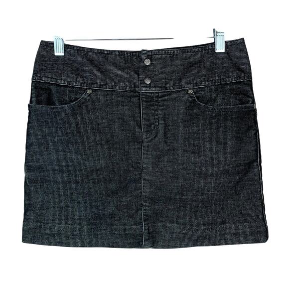 Athleta Dresses & Skirts - Athleta Corduroy Mini Skirt Black Pockets Women's 4 Petite 4P